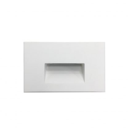 Nora Lighting NSW-740/SCW Ari LED Step Light with Horizontal Wall Wash Face Plate, 125 Lumens, 3W, 5CCT – White Finish