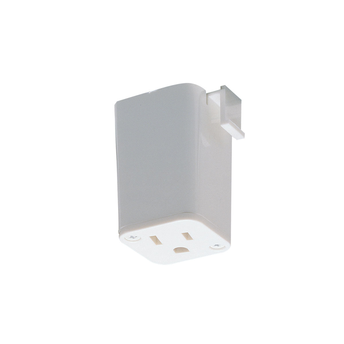 Nora Lighting NT-327W/L Outlet Adapter for L-Style Track Systems, White Finish | NT-327W/L