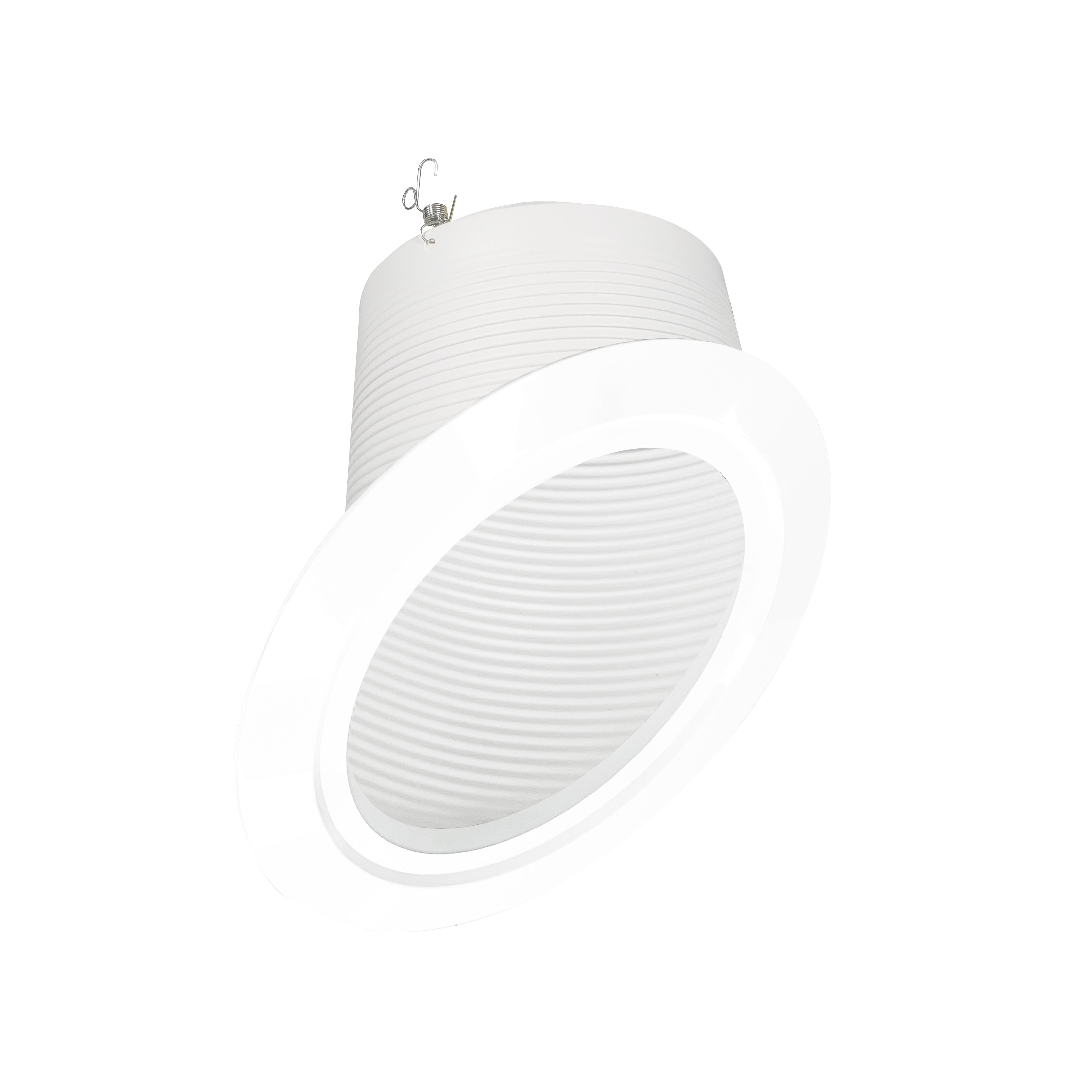 Nora Lighting NTM-617/45W 6" Super Sloped Baffle Trim, White Baffle / White Flange | NTM-617/45W