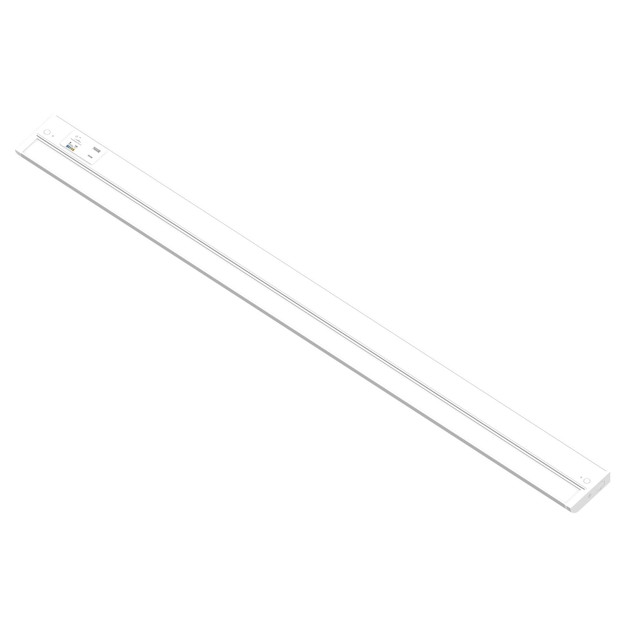 Nora Lighting NUDA-42TWMPW/USB 42" 120V Adjustable LEDUR Under Cabinet with Selectable CCT & USB Ports - Matte Powder White Finish
