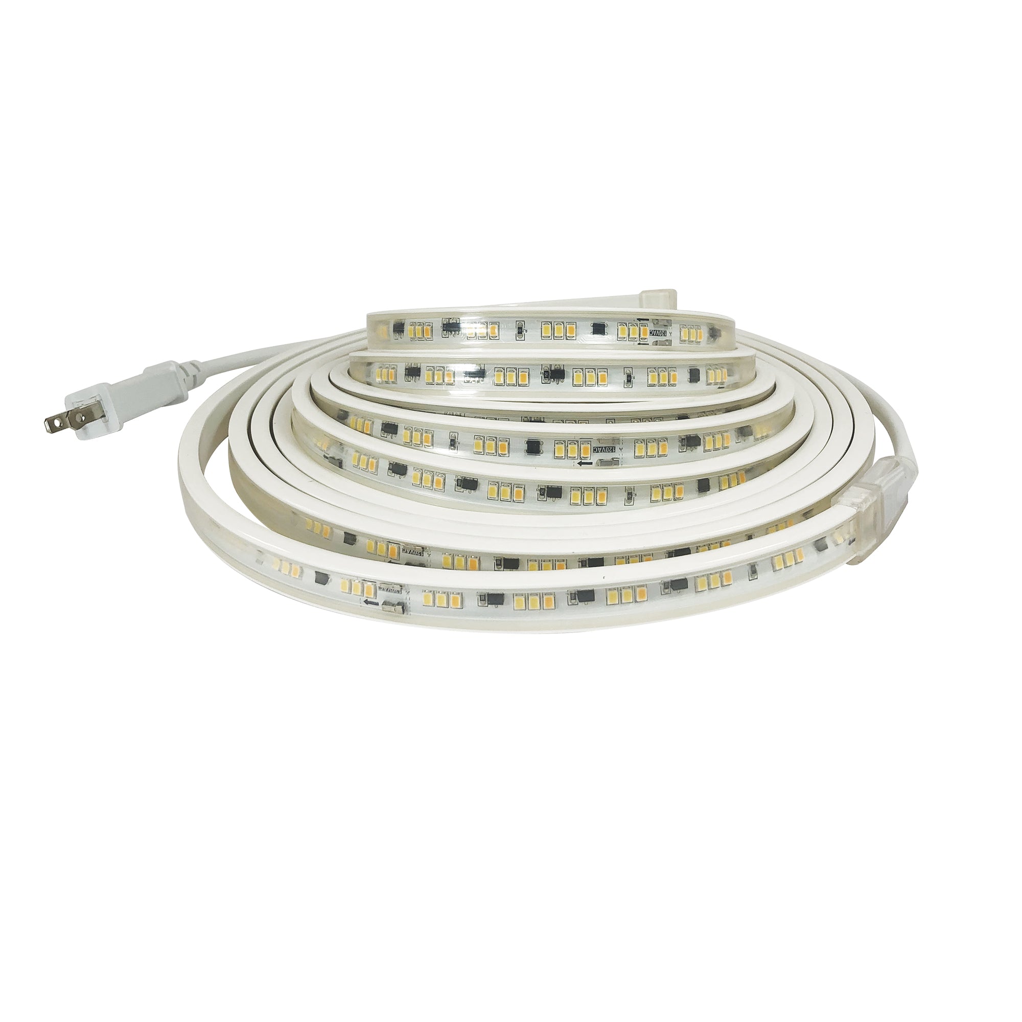Nora Lighting NUTP13-W53-4-12-930/CP Custom Cut 53-ft, 4-in 120V Continuous LED Tape Light, 330lm, 3.6W per foot, 3000K, w/ Mounting Clips and 8' Cord & Plug
