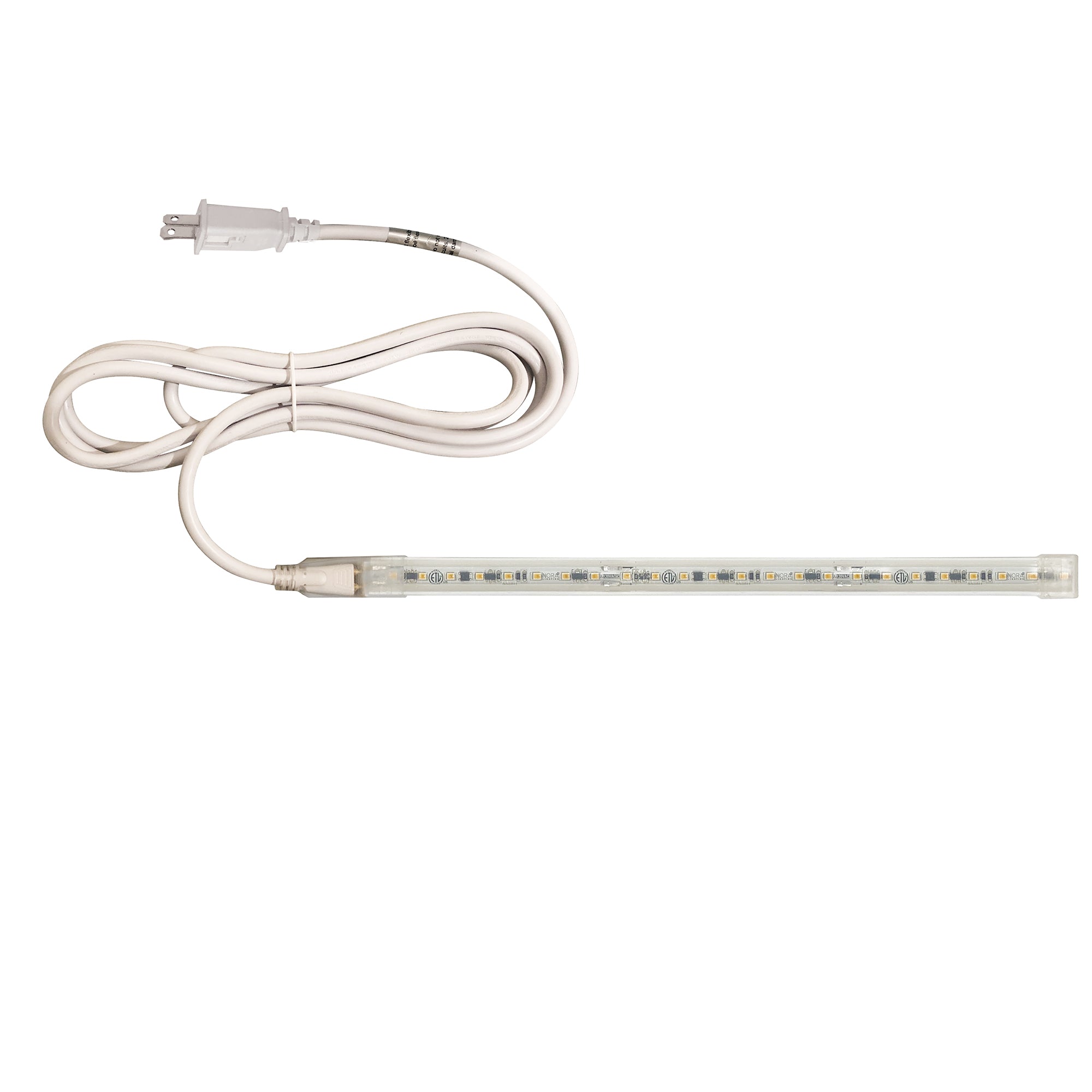 Nora Lighting NUTP13-W13-4-12-927/CP Custom Cut 13-ft, 4-in 120V Continuous LED Tape Light, 330lm, 3.6W per foot, 2700K, w/ Mounting Clips and 8' Cord & Plug