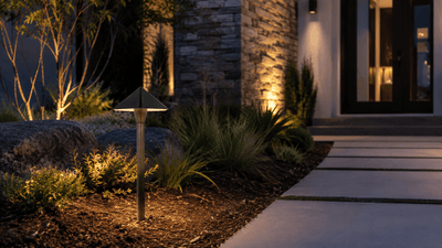 ABBA Lighting PLB19 Heavy-Duty Cast Brass Pyramid Path Light, 12V Low Voltage, G4 LED Compatible, IP65 - Dark Brass Finish