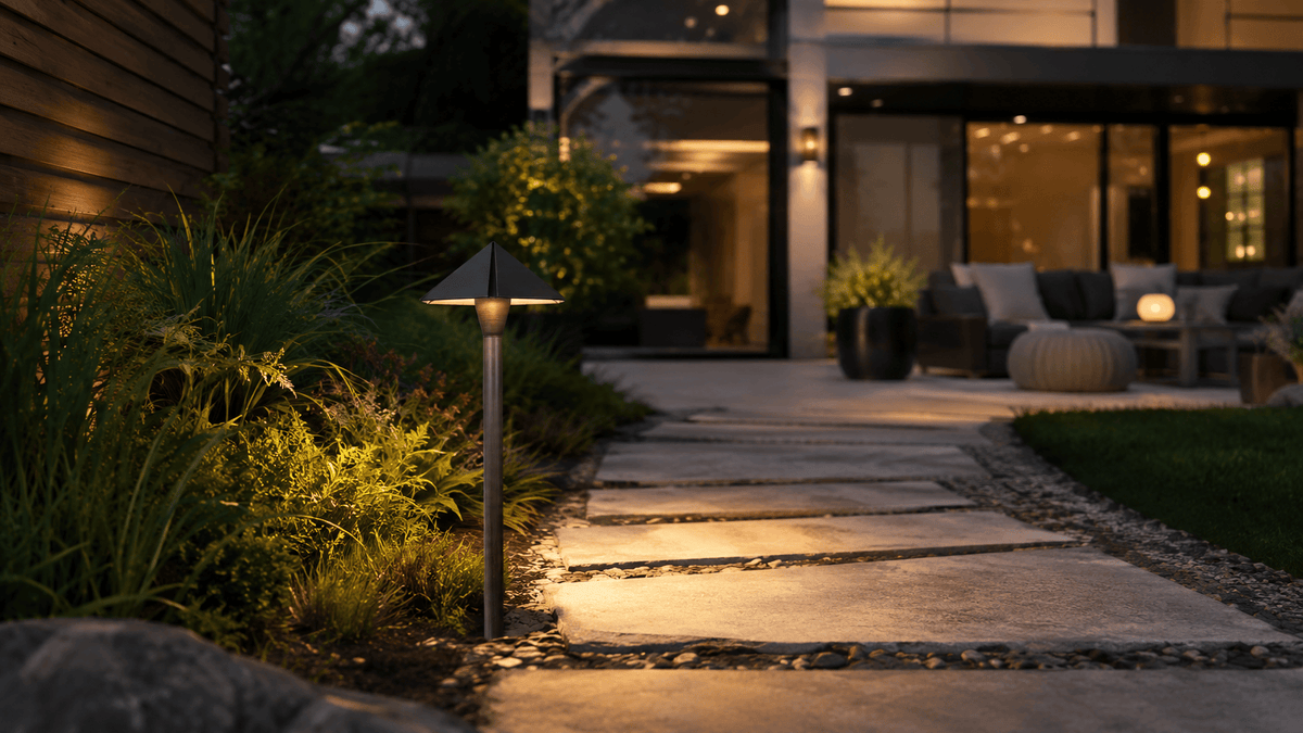 ABBA Lighting PLB19 Heavy-Duty Cast Brass Pyramid Path Light, 12V Low Voltage, G4 LED Compatible, IP65 - Dark Brass Finish