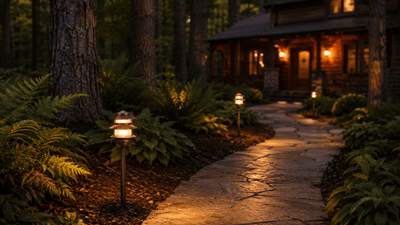 ABBA Lighting USA PLB22-DB Heavy-Duty Cast Brass Pagoda Path Light, 12V Low Voltage, G4 LED Compatible, IP65 - Dark Brass Finish