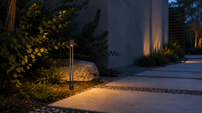 ABBA Lighting USA PLB23 Heavy-Duty Cast Brass Path Light, 12V Low-Voltage, IP65, G4 LED Compatible - Natural Brass Finish