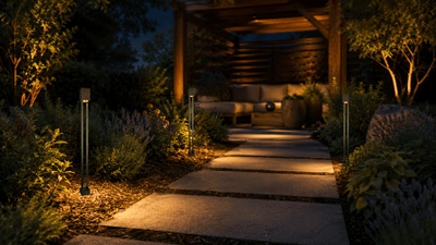 ABBA Lighting USA PLB23 Heavy-Duty Cast Brass Path Light, 12V Low-Voltage, IP65, G4 LED Compatible - Natural Brass Finish