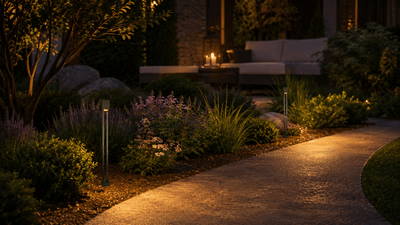 ABBA Lighting USA PLB23 Heavy-Duty Cast Brass Path Light, 12V Low-Voltage, IP65, G4 LED Compatible - Natural Brass Finish