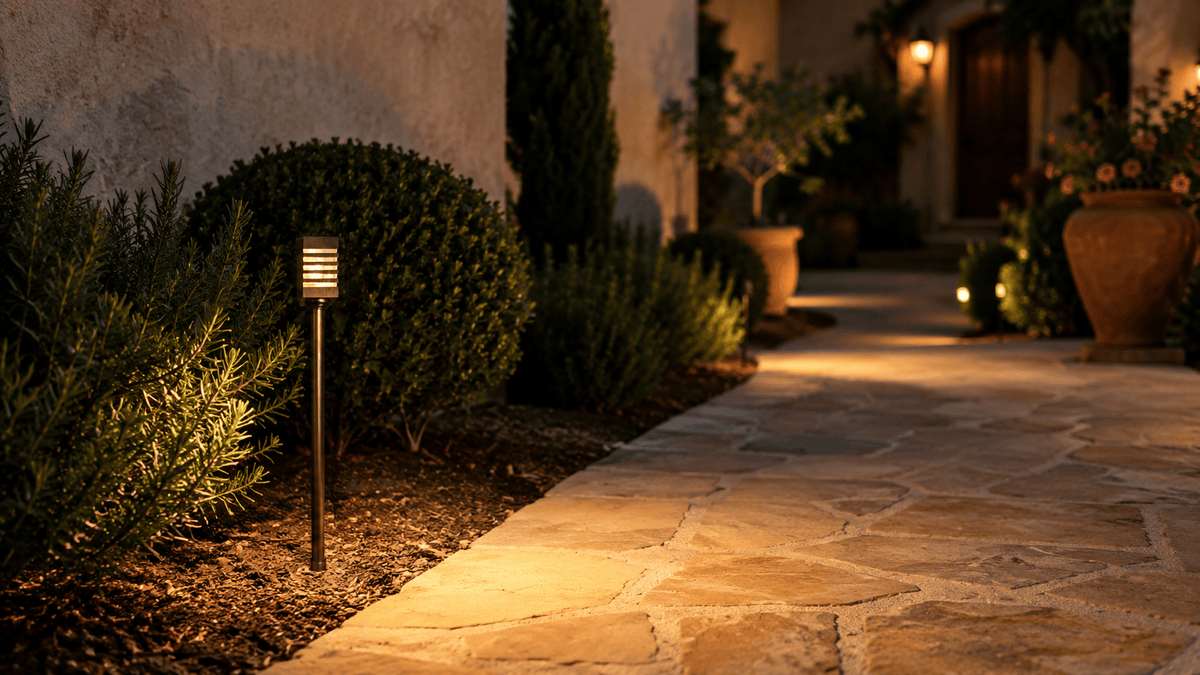 ABBA Lighting USA PLB24 Heavy-Duty Cast Brass Path Light, 12V Low-Voltage, IP65, G4 LED Compatible - Natural Brass Finish