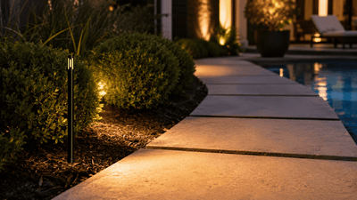 ABBA Lighting USA PLB25 Heavy-Duty Cast Brass Path Light, 12V Low-Voltage Landscape Fixture, IP65, Natural Brass or Dark Brass Finish