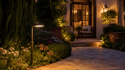 ABBA Lighting USA PLB27 Integrated LED Heavy-Duty Cast Brass Path Light, 4W, 3000K Warm White, 12V AC/DC - Natural Brass Finish