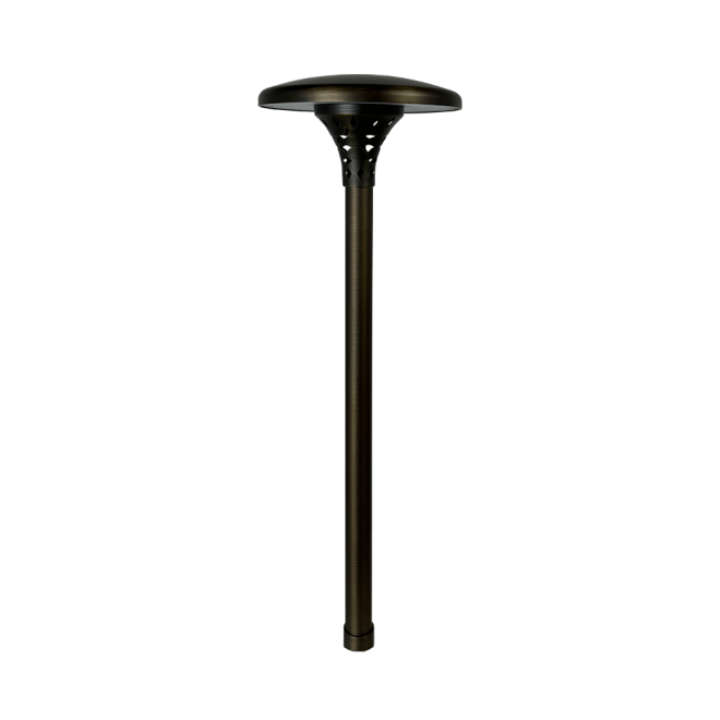 ABBA Lighting PLB28 Integrated Brass Path Light, 4W LED, 3000K Warm White, 12V AC/DC, IP65 - Natural Brass Finish