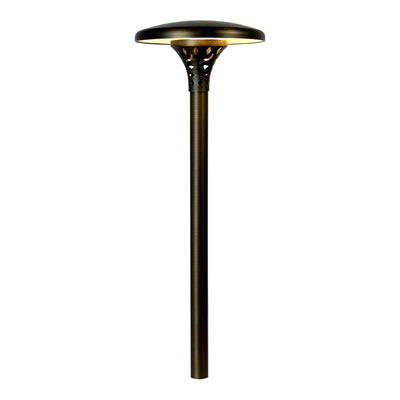 ABBA Lighting PLB28 Integrated Brass Path Light, 4W LED, 3000K Warm White, 12V AC/DC, IP65 - Natural Brass Finish
