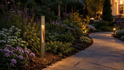 ABBA Lighting USA PLB29 Heavy-Duty Cast Brass Path Light, 12V Low-Voltage Landscape Fixture, Natural Brass or Dark Brass Finish