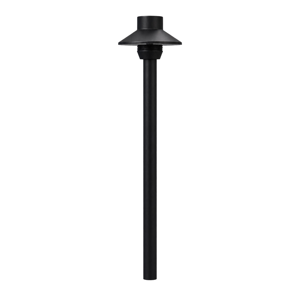ABBA Lighting USA PLB30-BK Heavy-Duty Cast Brass Path Light, 12V Low-Voltage Landscape Fixture - Black Finish