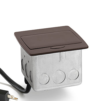 Dark Bronze Kitchen Counter Pop Up Power Outlet Assembly with 20-Amp (TR) Duplex Power/2USB Receptacle and 20-Amp Power Cord