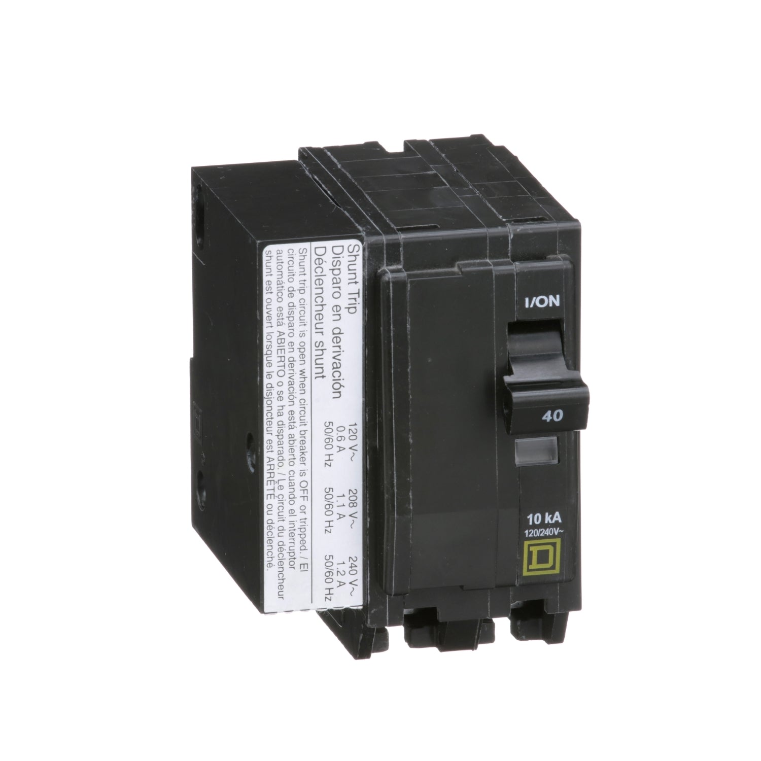 Square D QO2401021 2-Pole 40-Amp Circuit Breaker with AC Shunt