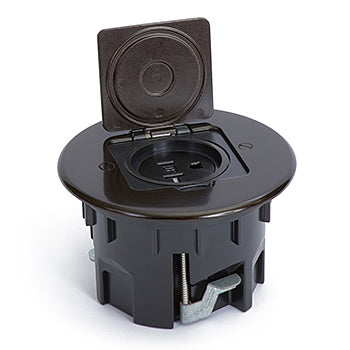 Lew Electric RB-ODB Round Box Single Outlet Dark Bronze 20a