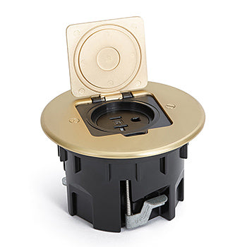 Lew Electric RB-OB Round Box Single Outlet Brass 20A