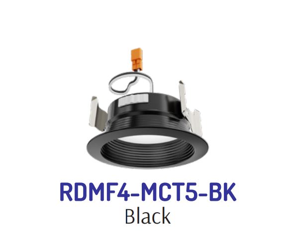 Westgate RDMF4-MCT5-BK Westgate Signature Deep Baffle Retrofit Metal Led Recessed Trim 5CCT - Black
