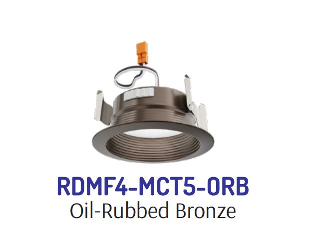 Westgate RDMF4-MCT5-ORB Westgate Signature Deep Baffle Retrofit Metal Led Recessed Trim 5CCT - Oil-Rubbed Bronze
