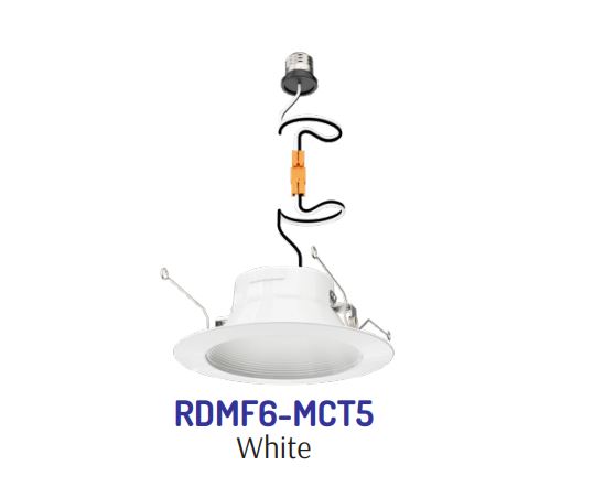 Westgate RDMF6-MCT5 Westgate Signature Deep Baffle Retrofit Metal Led Recessed Trim 5CCT - White