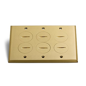 Lew Electric RRP-6-SPB Brass Screw Plug Plate for Pb3