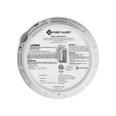 BRK SMCO100V-AC BRK Interconnect Hardwire Combination Smoke & Carbon Monoxide Alarm with Voice Alerts (12-pack)