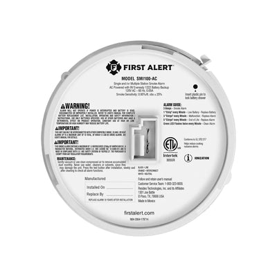 BRK SMI100-AC Hardwire Interconnect Smoke Alarm with Battery Backup (12-pack)