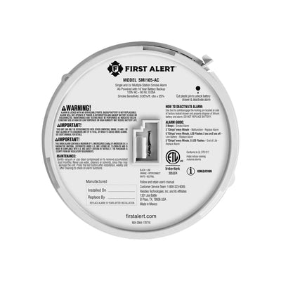 BRK SMI105-AC BRK Hardwire Smoke Alarm with 10-Year Battery Backup (12-pack)