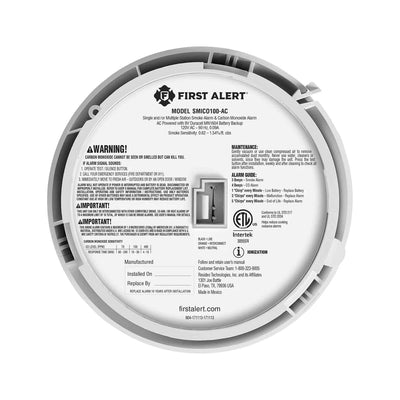 BRK SMICO100-AC BRK Interconnect Hardwire Combination Smoke & Carbon Monoxide Alarm (12-pack)