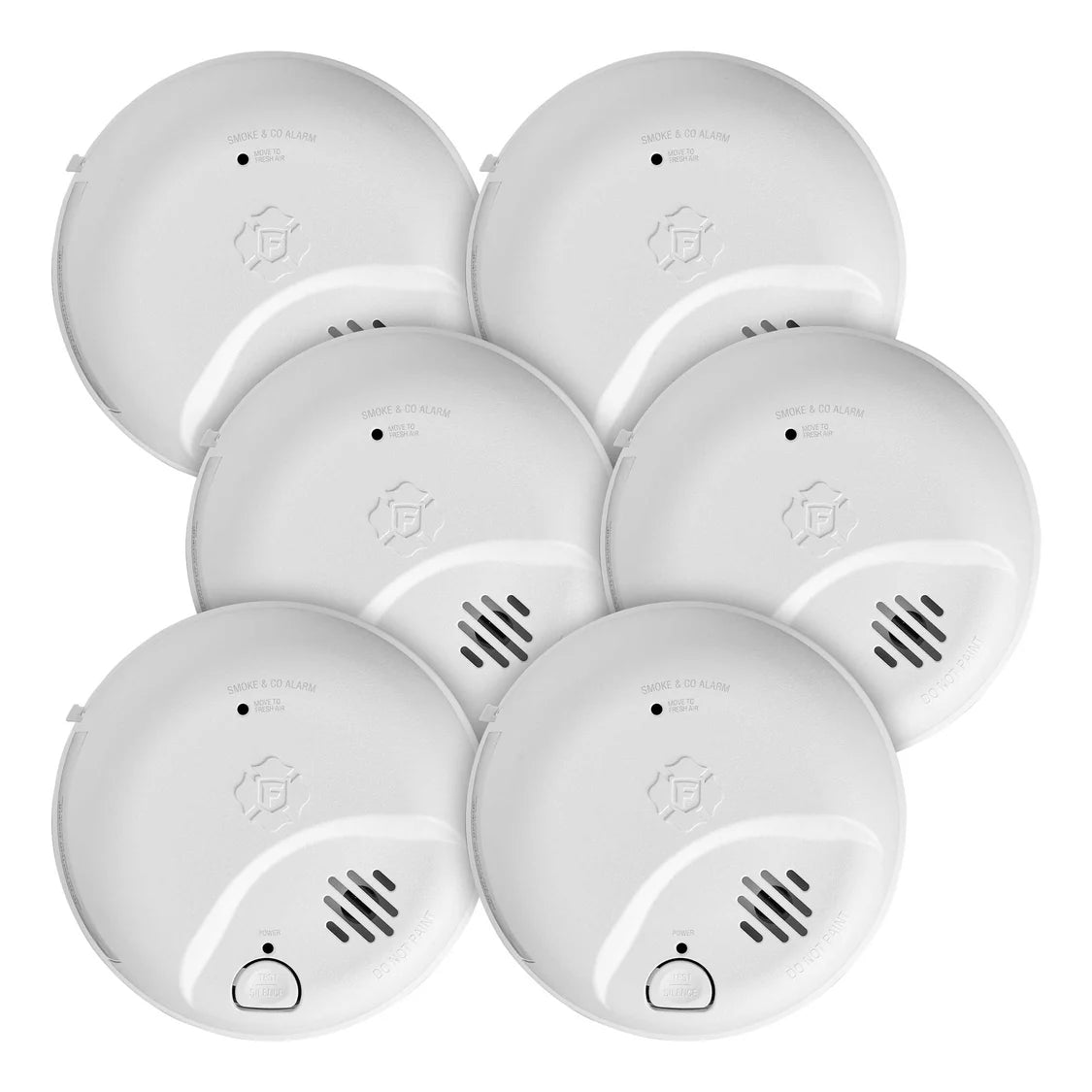 BRK SMICO105-AC Interconnect Hardwire Combination Smoke & Carbon Monoxide Alarm w/10-Year Battery Backup (12-pack)