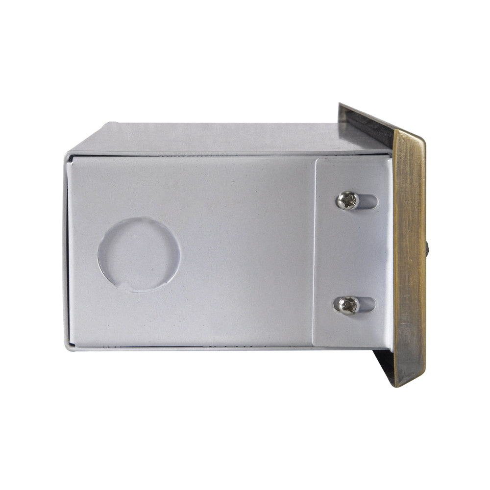 ABBA Lighting STB10 Integrated Brass Step Light, 4W LED, 3000K Warm White, 360 Lumens, 12V AC/DC, IP65 - Natural Brass Finish