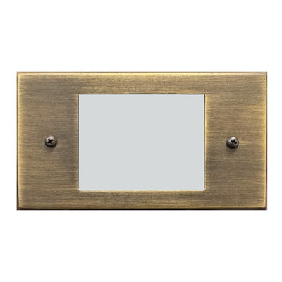 ABBA Lighting USA STB11 Integrated Brass Step Light, 1.5W LED, 3000K Warm White, 180 Lumens, 12V AC/DC, IP65 - Natural Brass Finish