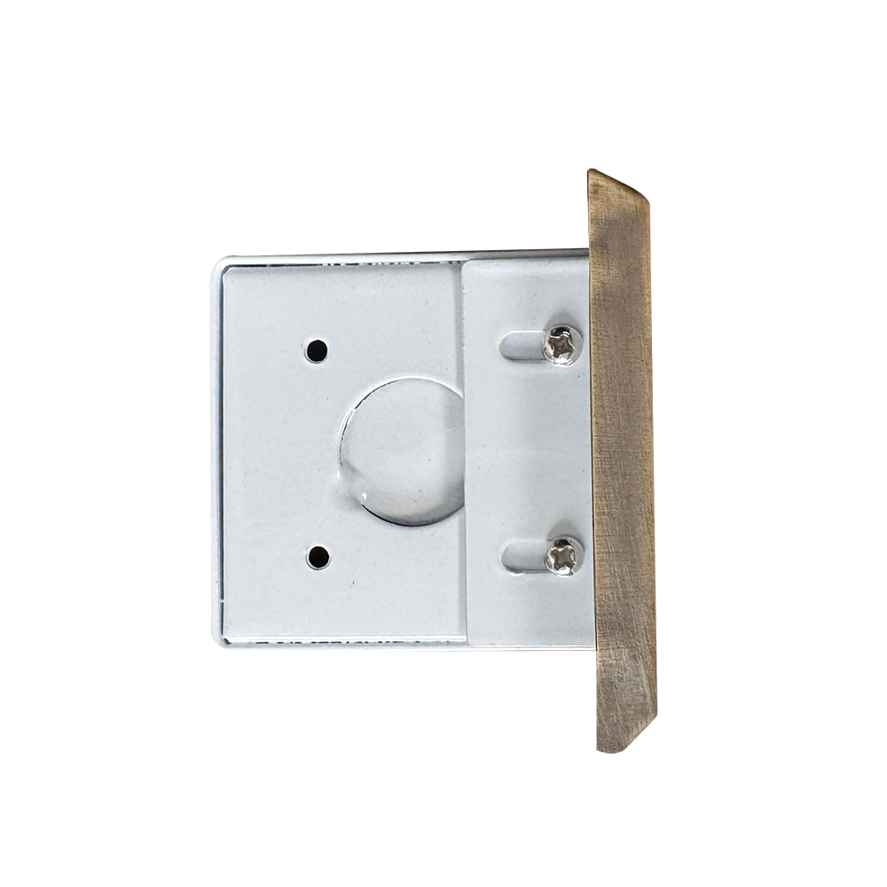 ABBA Lighting USA STB11 Integrated Brass Step Light, 1.5W LED, 3000K Warm White, 180 Lumens, 12V AC/DC, IP65 - Natural Brass Finish