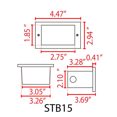 ABBA Lighting STB15-DB Brass Step Light, G4 12V LED Compatible, Heavy-Duty Cast Brass, IP65 - Dark Brass Finish