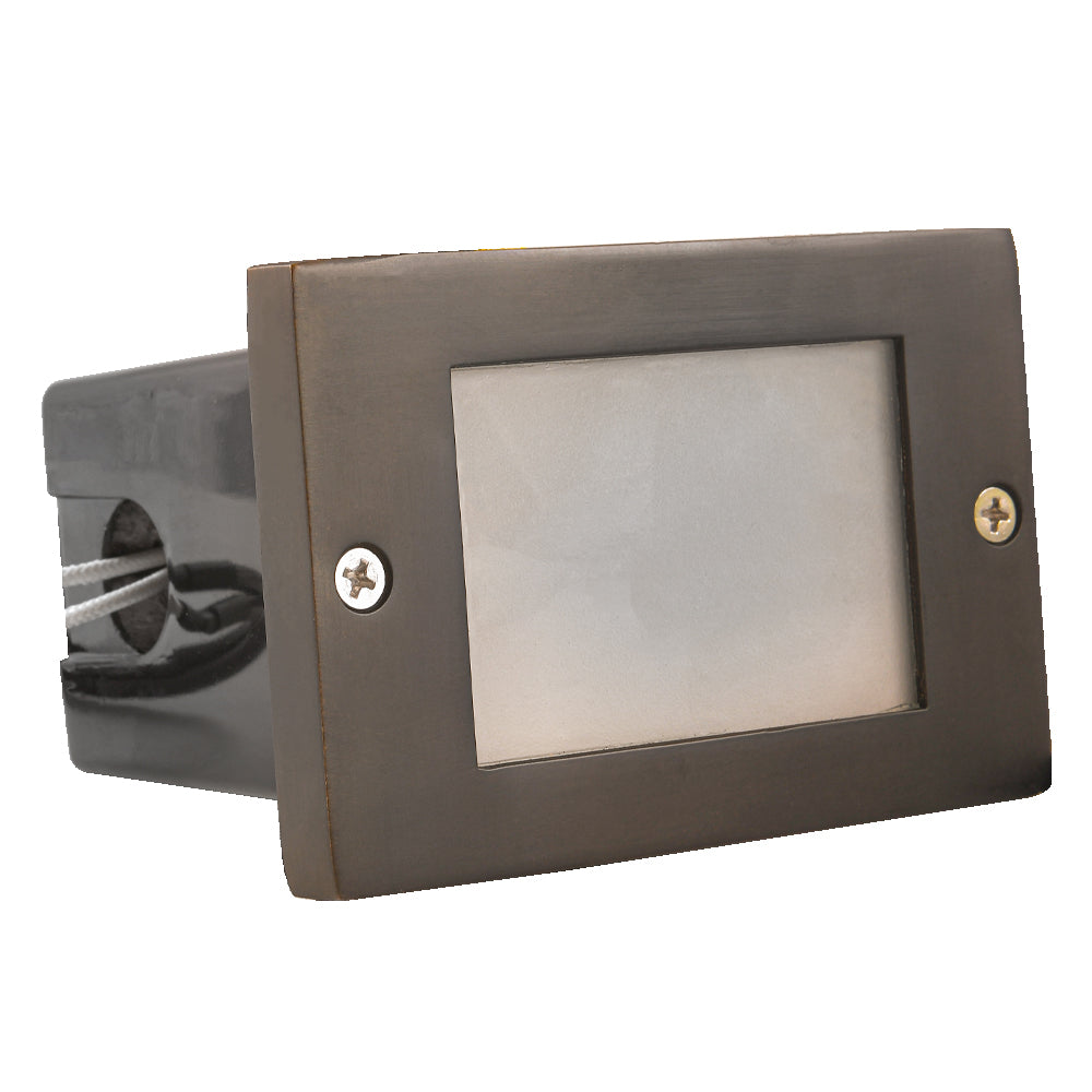 ABBA Lighting STB15-NB Brass Step Light, G4 12V LED Compatible, Heavy-Duty Cast Brass, IP65 - Natural Brass Finish