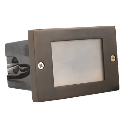 ABBA Lighting STB15-NB Brass Step Light, G4 12V LED Compatible, Heavy-Duty Cast Brass, IP65 - Natural Brass Finish