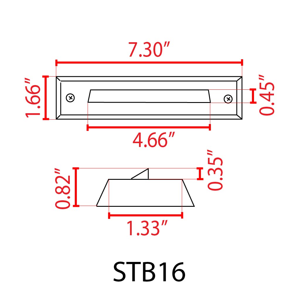 ABBA Lighting STB16-DB Integrated Brass Step Light, 2W LED, 3000K Warm White, 180 Lumens, 12V AC/DC, IP65 - Dark Brass Finish