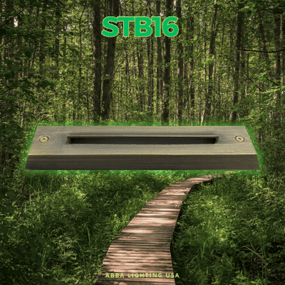 ABBA Lighting STB16-DB Integrated Brass Step Light, 2W LED, 3000K Warm White, 180 Lumens, 12V AC/DC, IP65 - Dark Brass Finish