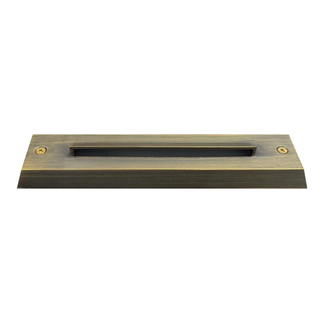ABBA Lighting STB16-NB Integrated Brass Step Light, 2W LED, 3000K Warm White, 180 Lumens, 12V AC/DC, IP65 - Natural Brass Finish