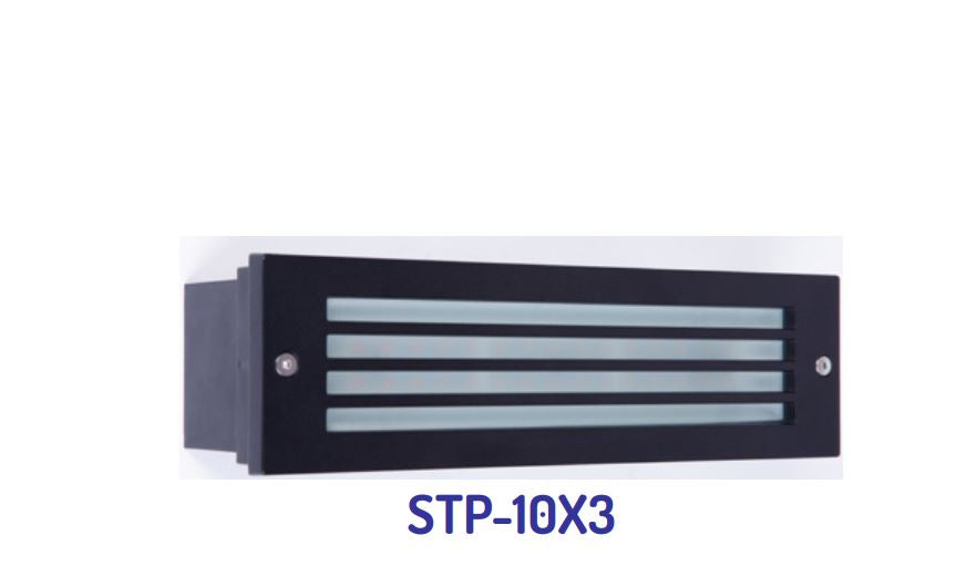 Westgate STP-10X3-MCT-BK Commercial Large Wall/Step Light - Black