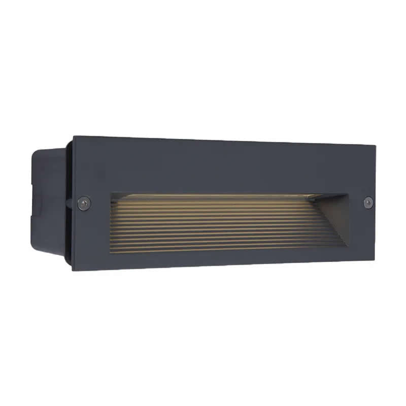 Westgate 8x3In Square Step Light, 10W, 3000K, Led Outdoor Light - Black