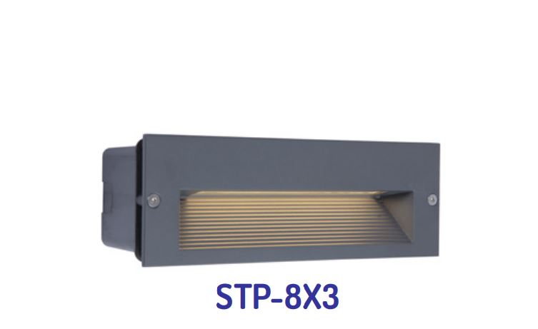 Westgate STP-8X3-MCTP-GY Commercial Large Wall/Step Light - Gray
