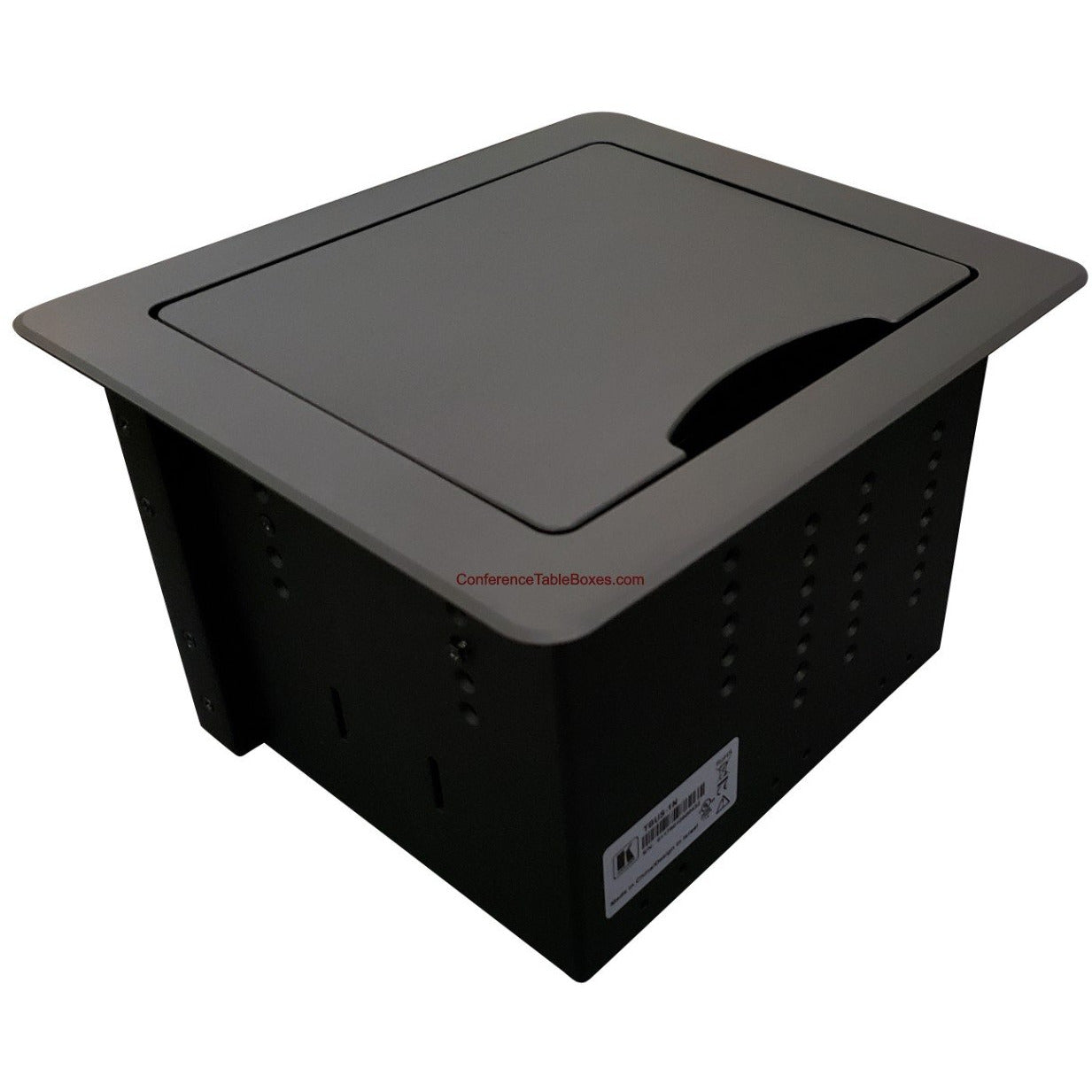 Lew Electric TBUS-1N-B1 Cable Well Table Box, 4 Power, 2 Charging USB, 2 HDMI, 2 Cat6 - Black