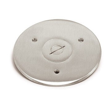 Lew Electric TCP-1-NS Seamless Flanged Combo Plug Cover for 32 Series Floor Box - Nickel