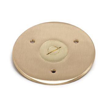 Lew Electric TCP-1 Seamless Flanged Combo Plug Cover for 32 Series Floor Box - Brass