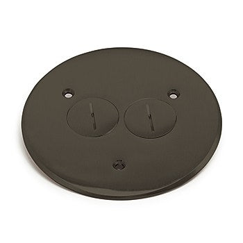 Lew Electric TCP-2-DB Seamless Flanged 2 Screw Plug Cover for 32 Series Floor Box - Bronze