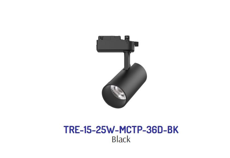 Westgate TRE-15-25W-MCTP-36D-BK Builder Series Track Heads With Ext. Drivers, Power And CCT Adjustable - Black