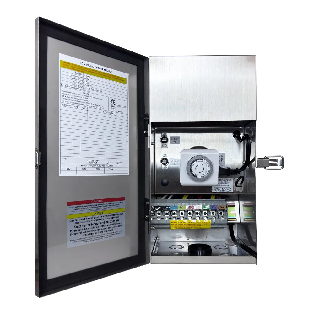 ABBA TSRPT24600 600W Stainless Steel Manual Transformer with Photocell